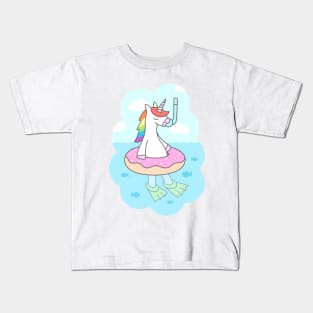 Unicorn Dive Kids T-Shirt